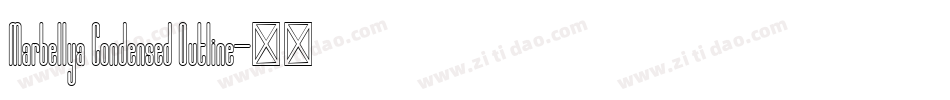 Marbellya Condensed Outline字体转换